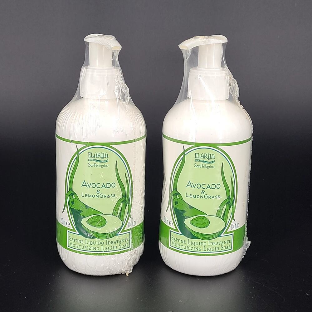 Elariia San Pellegrino Avocado & Lemongrass Moisturizing Liquid Hand Soap x 2